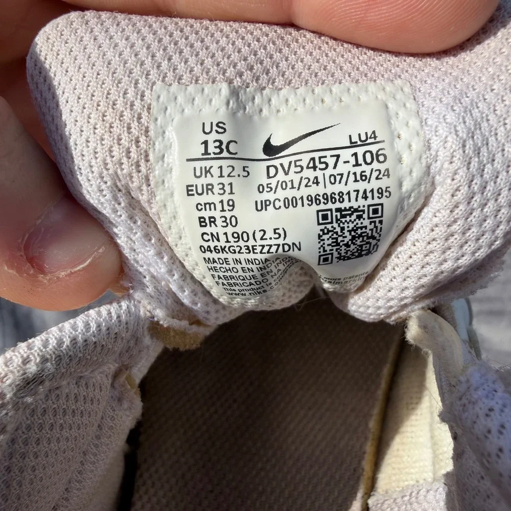 Nike Court Borough Low Recraft White Sail Kids Shoes DV5457-106 Size 13C